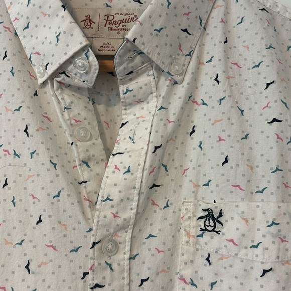 Original Penguin heritage slim fit button down shirt size l - Picture 2 of 6